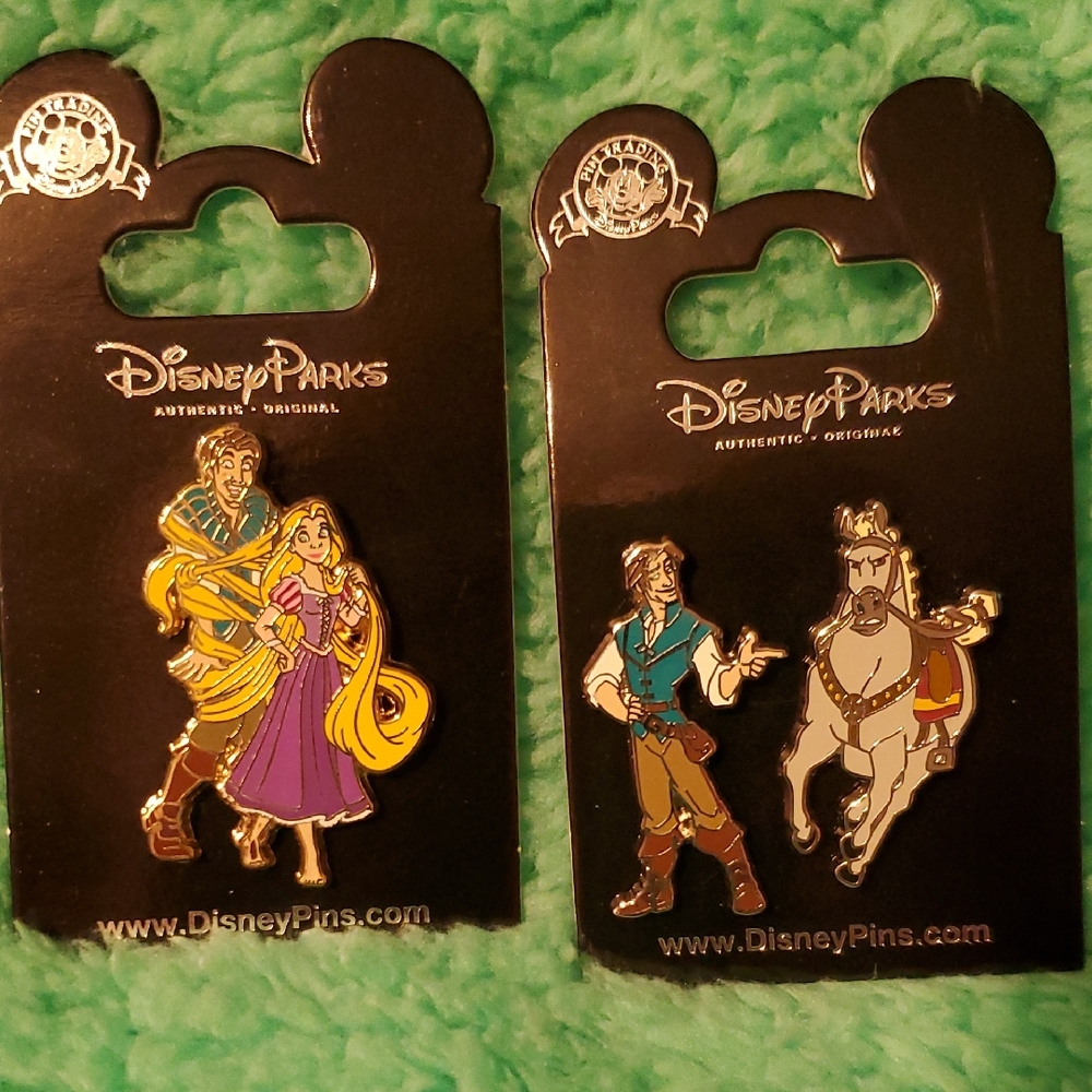 Disney Parks Tangled Character Pin Set - Yellow and Brown